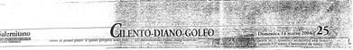 Il Salernitano, Cilento-Diano-Golfo, domingo 14 de marzo de 2004